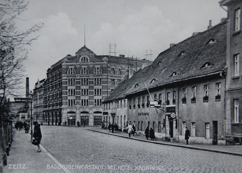 Badstubenvorstadt Ecke Geschwister-Scholl-Straße. CC BY-NC-SA @ Museum Schloss Moritzburg Zeitz