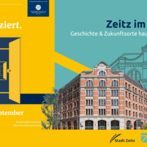 Flyer zum Tag des offenen Dankemals 2026 mit dem ZEKIWA gebäude