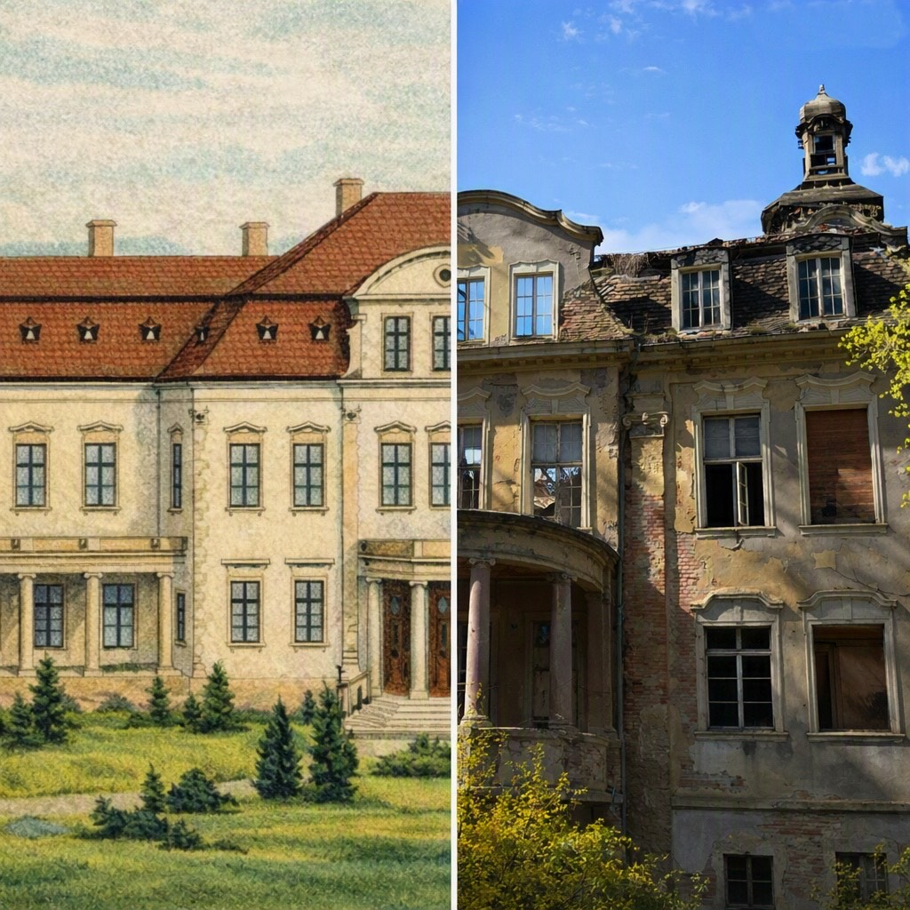 Villa Weltfrieden Collage von Linebug
