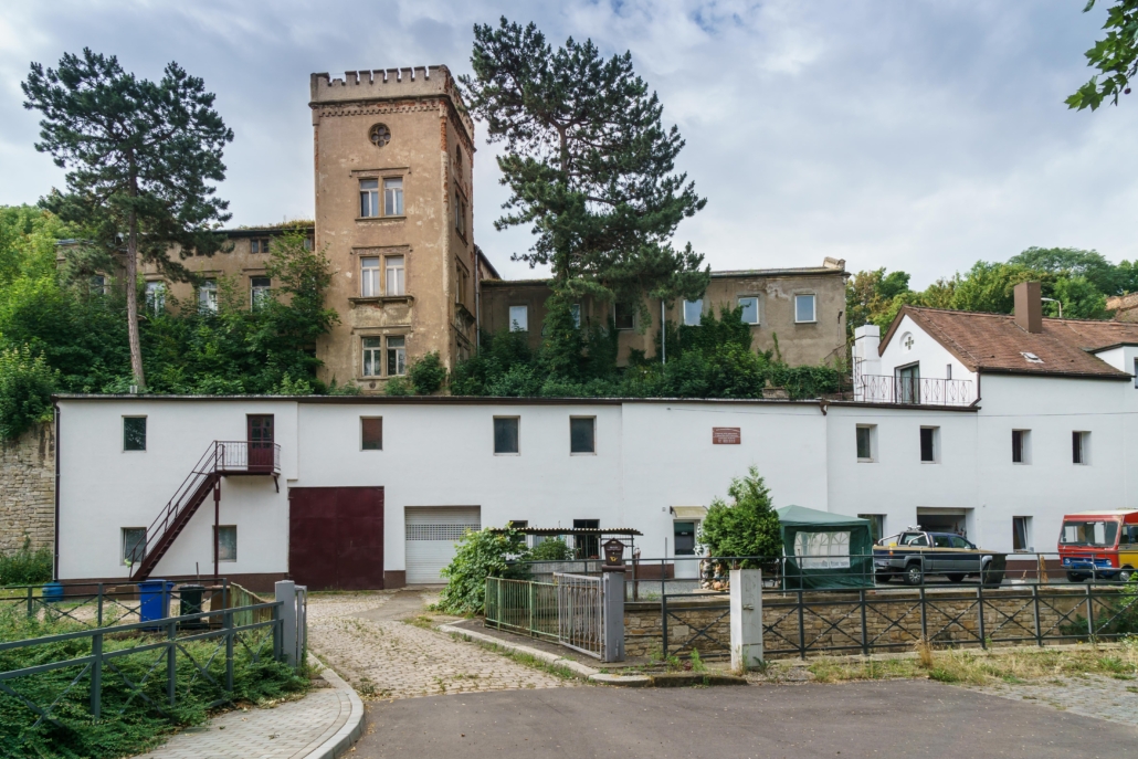Turm der Villa Wasserberg 10 in Zeitz. Ansicht von Norden, Wasservorstadt